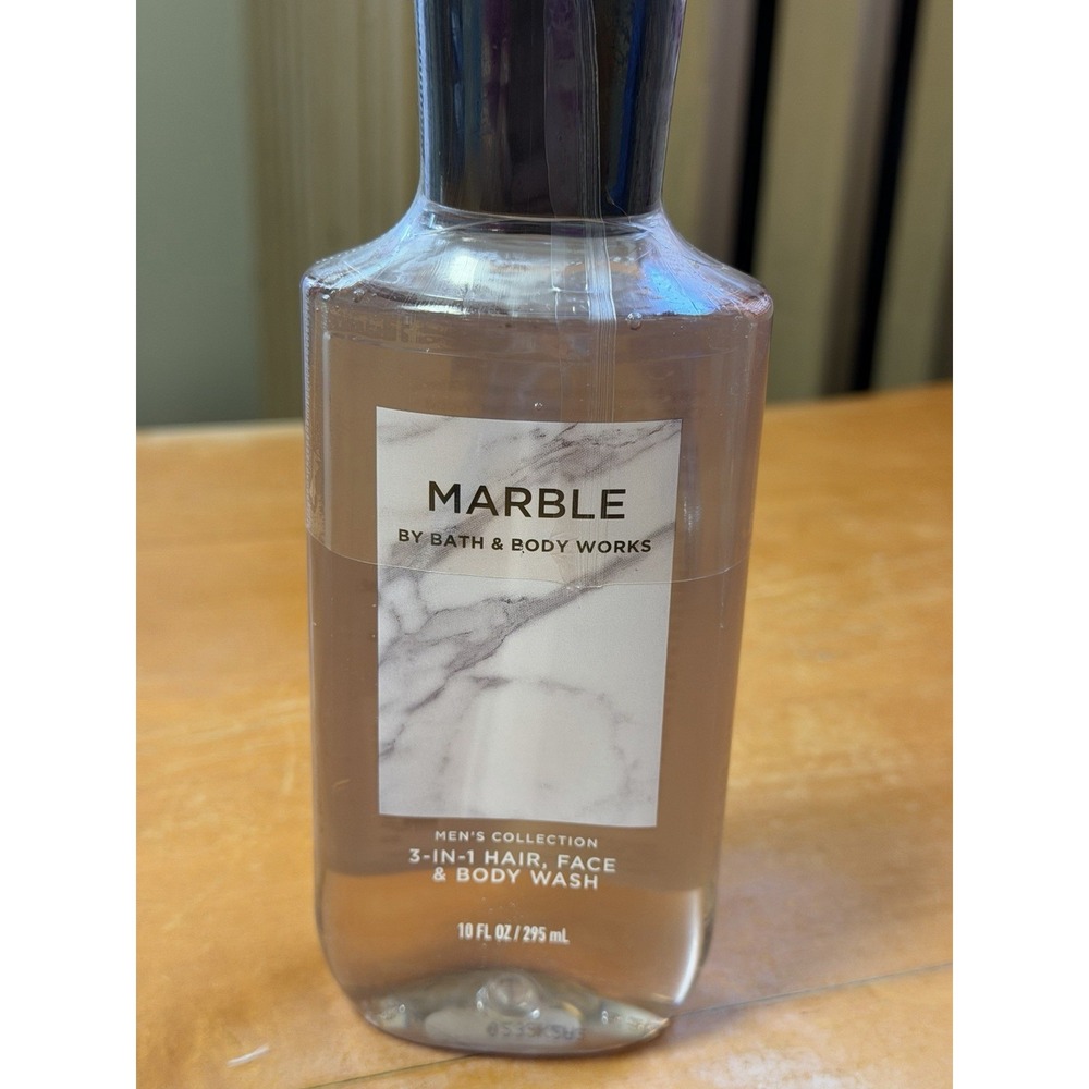 Bath & Body Works MensCollection Marble 3 In 1 Hair Face Wash 10oz Discontinued